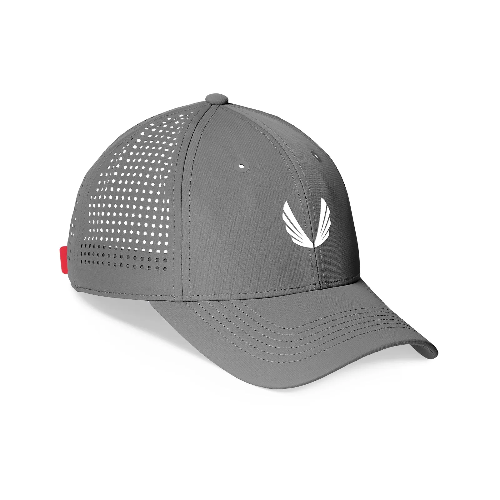 0818. Performance Sport Cap -  Grey/White "Wings"