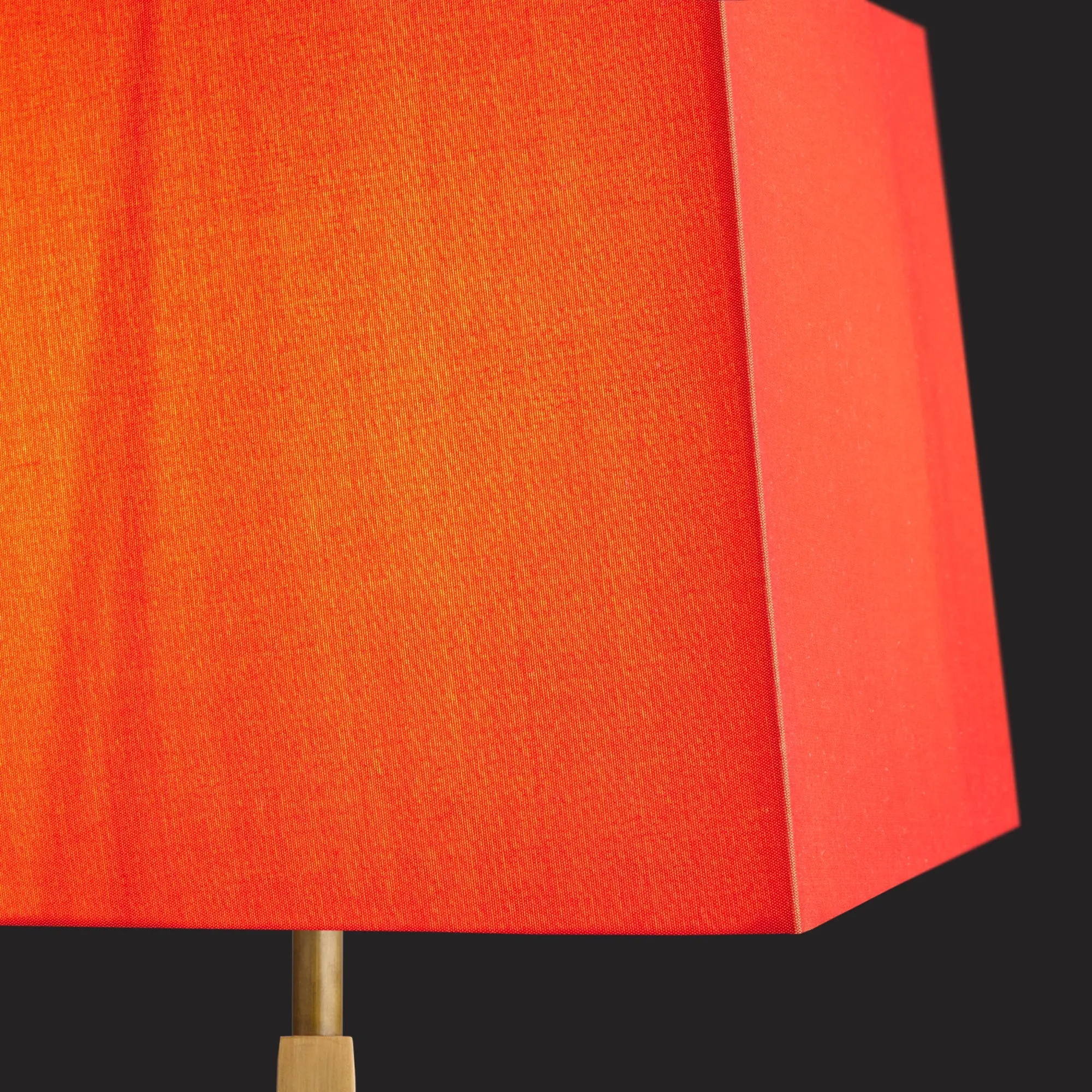 13cm tapered square lampshade in saffron dupion silk