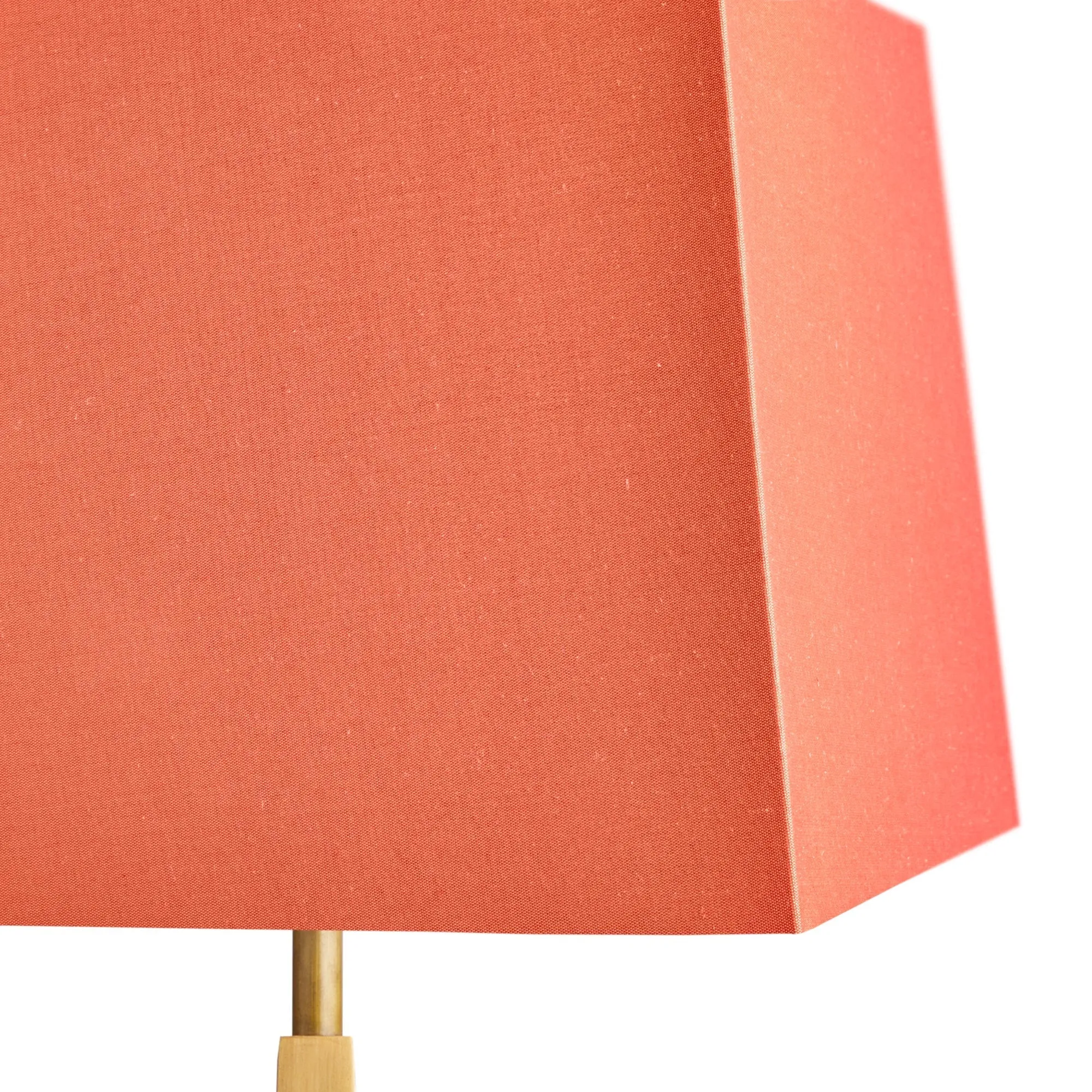 13cm tapered square lampshade in saffron dupion silk