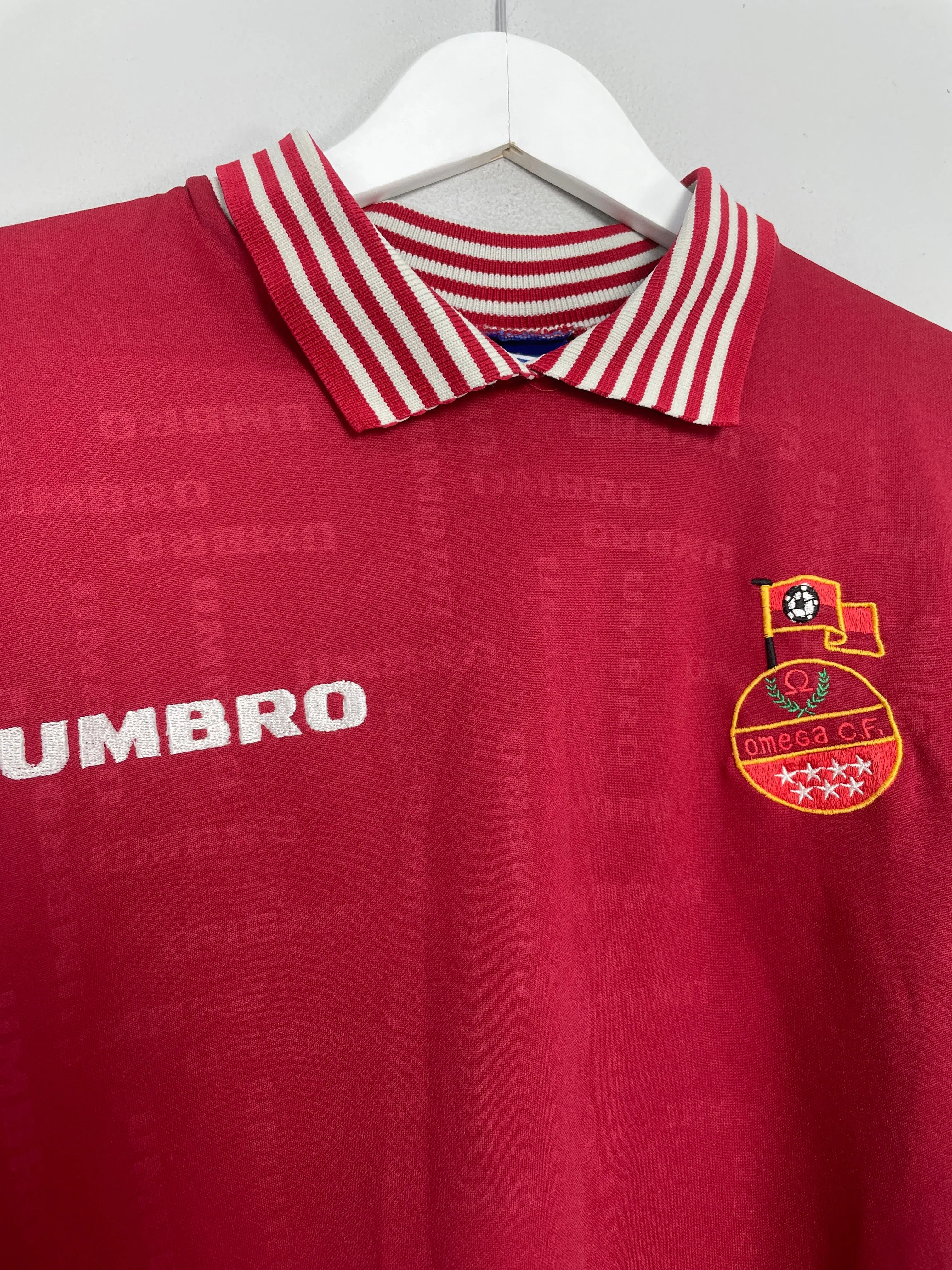 1992/93 OMEGA #16 HOME SHIRT (XL) UMBRO