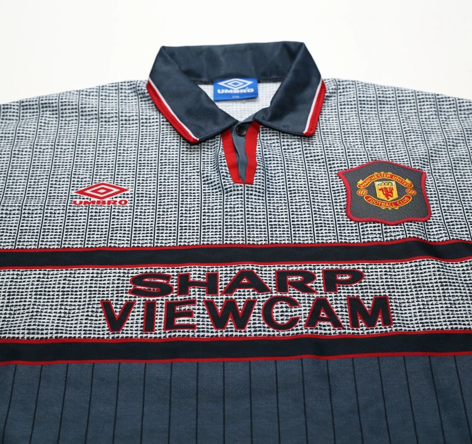 1995/96 CANTONA #7 Manchester United Vintage Umbro Away Football Shirt (XXL)