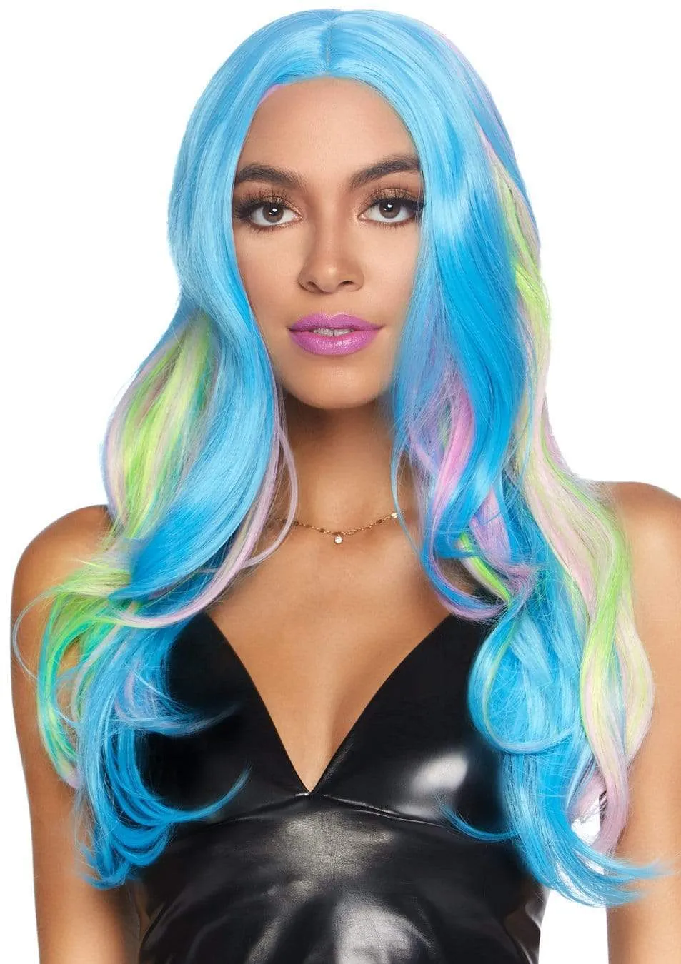 27" Mystic Hue Multi Color Wavy Long Wig