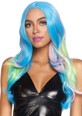 27" Mystic Hue Multi Color Wavy Long Wig