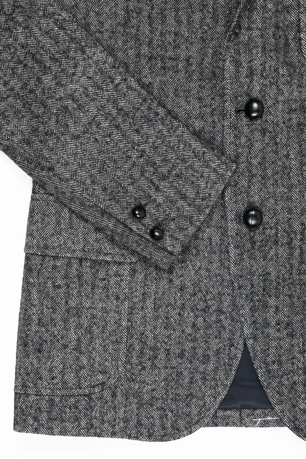 3B Authentic Blazer - Gray Herringbone Tweed