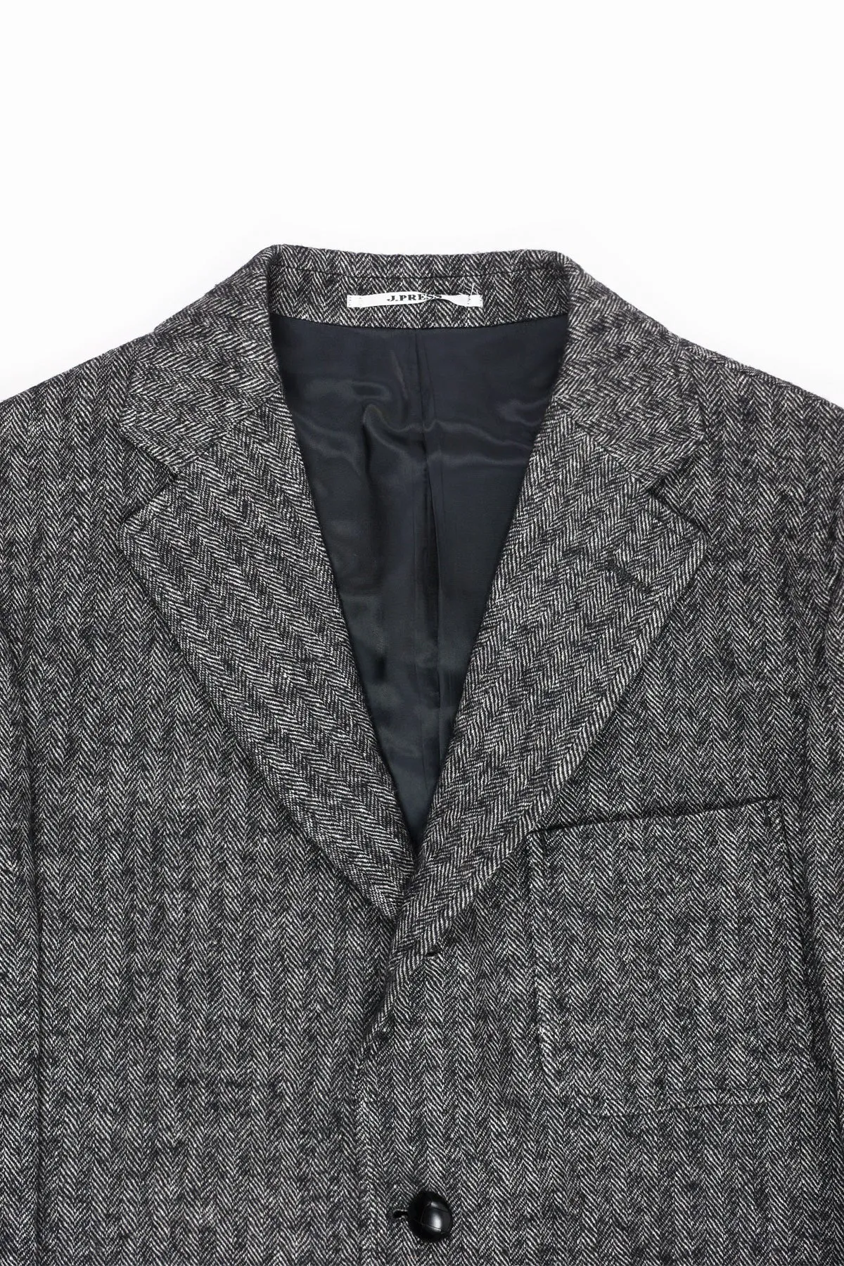 3B Authentic Blazer - Gray Herringbone Tweed