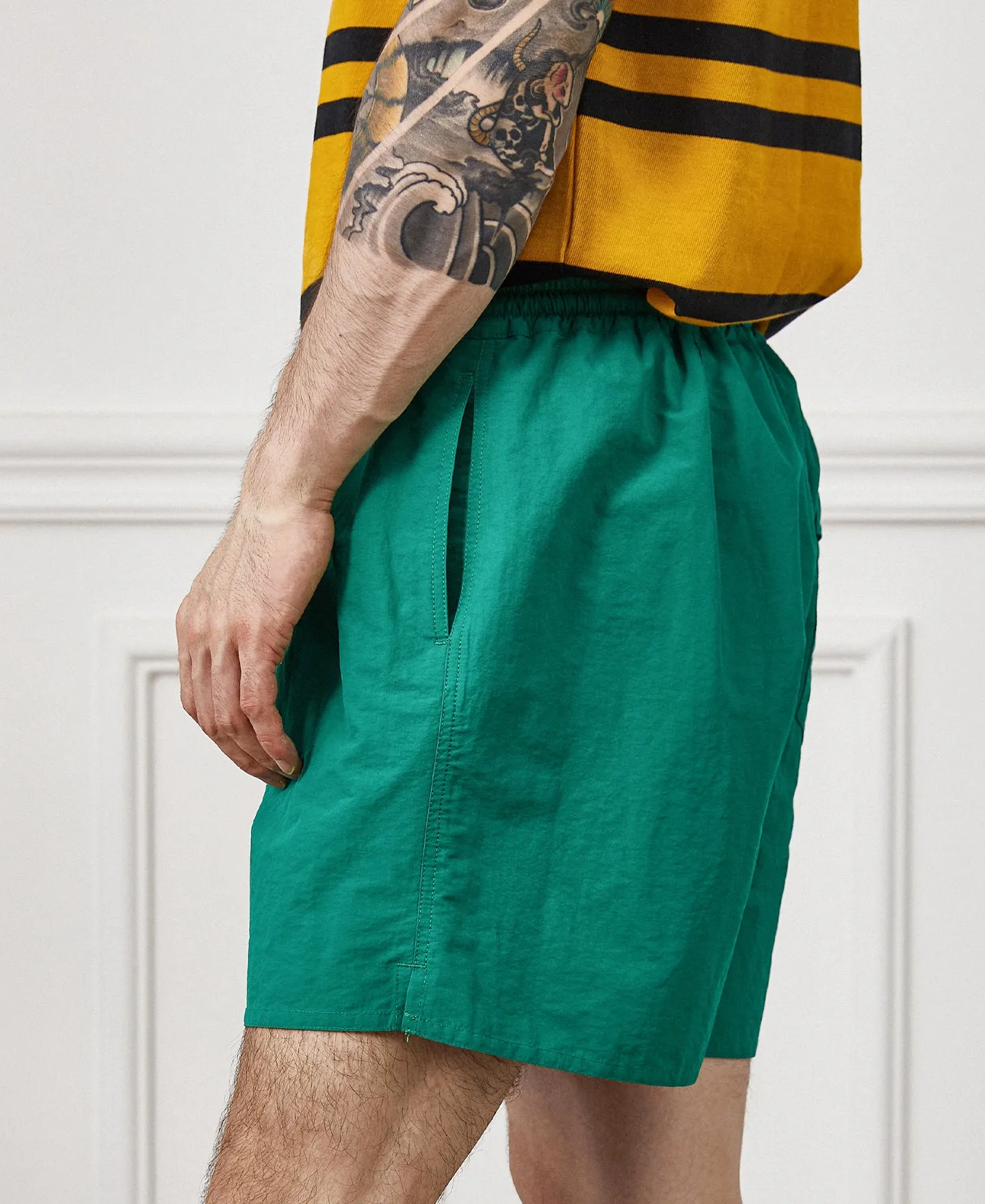 5-Inch Nylon Swim Shorts - Green