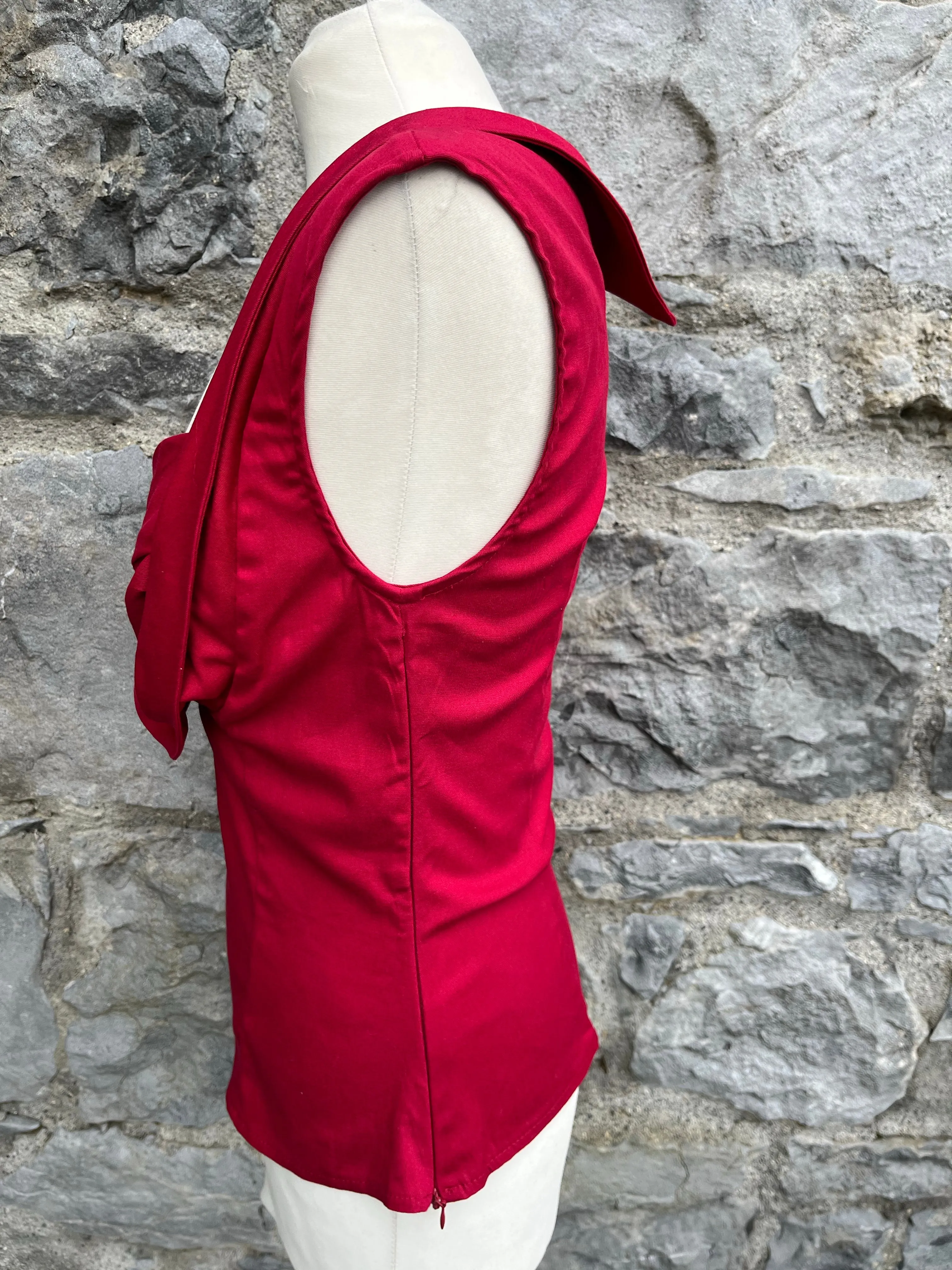 50s style red top  uk 10