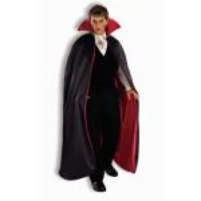 56" SATIN REVERSIBLE CAPE - RED / BLACK