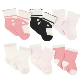 6-Pack Baby Girls Ballerina Wiggle Proof Socks