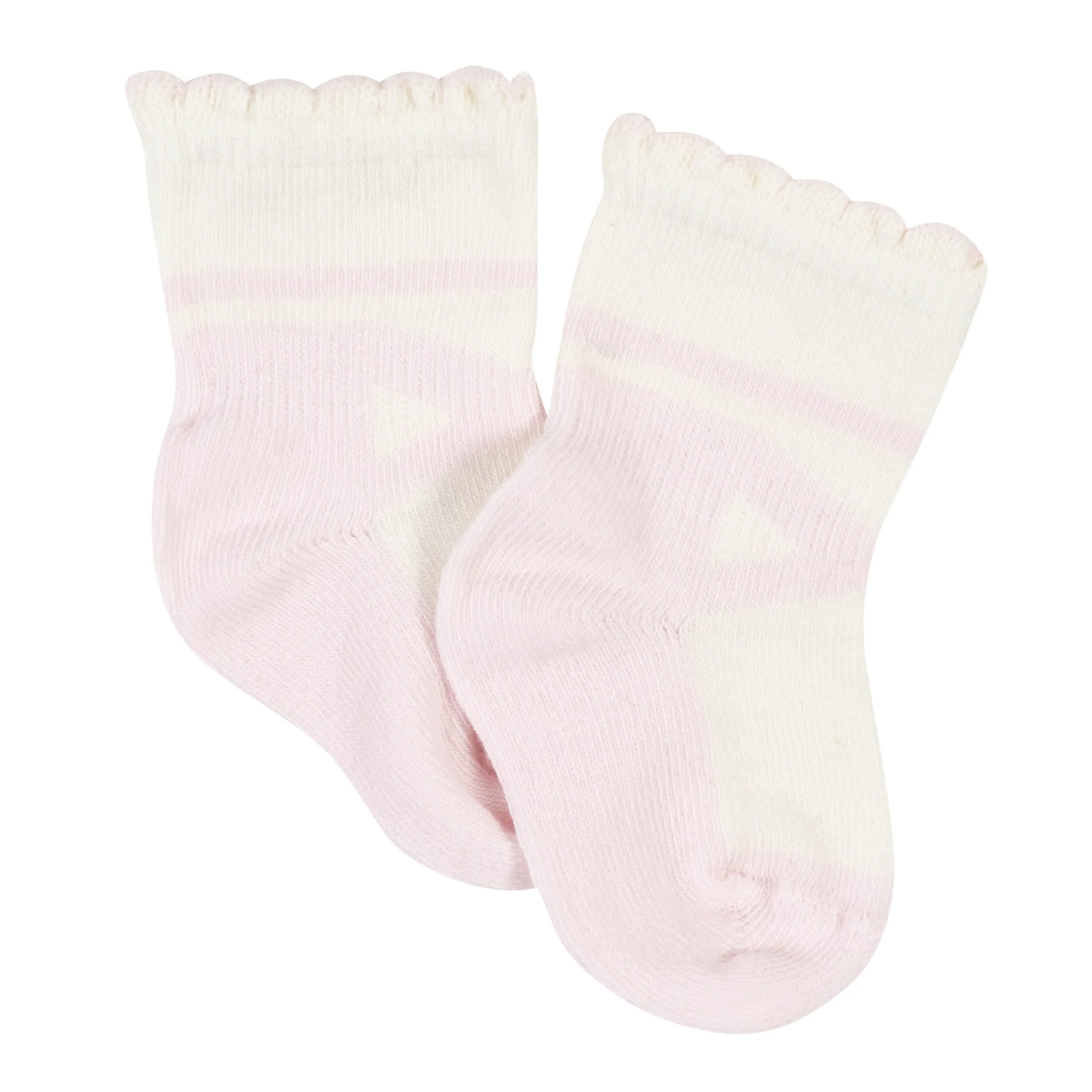 6-Pack Baby Girls Ballerina Wiggle Proof Socks