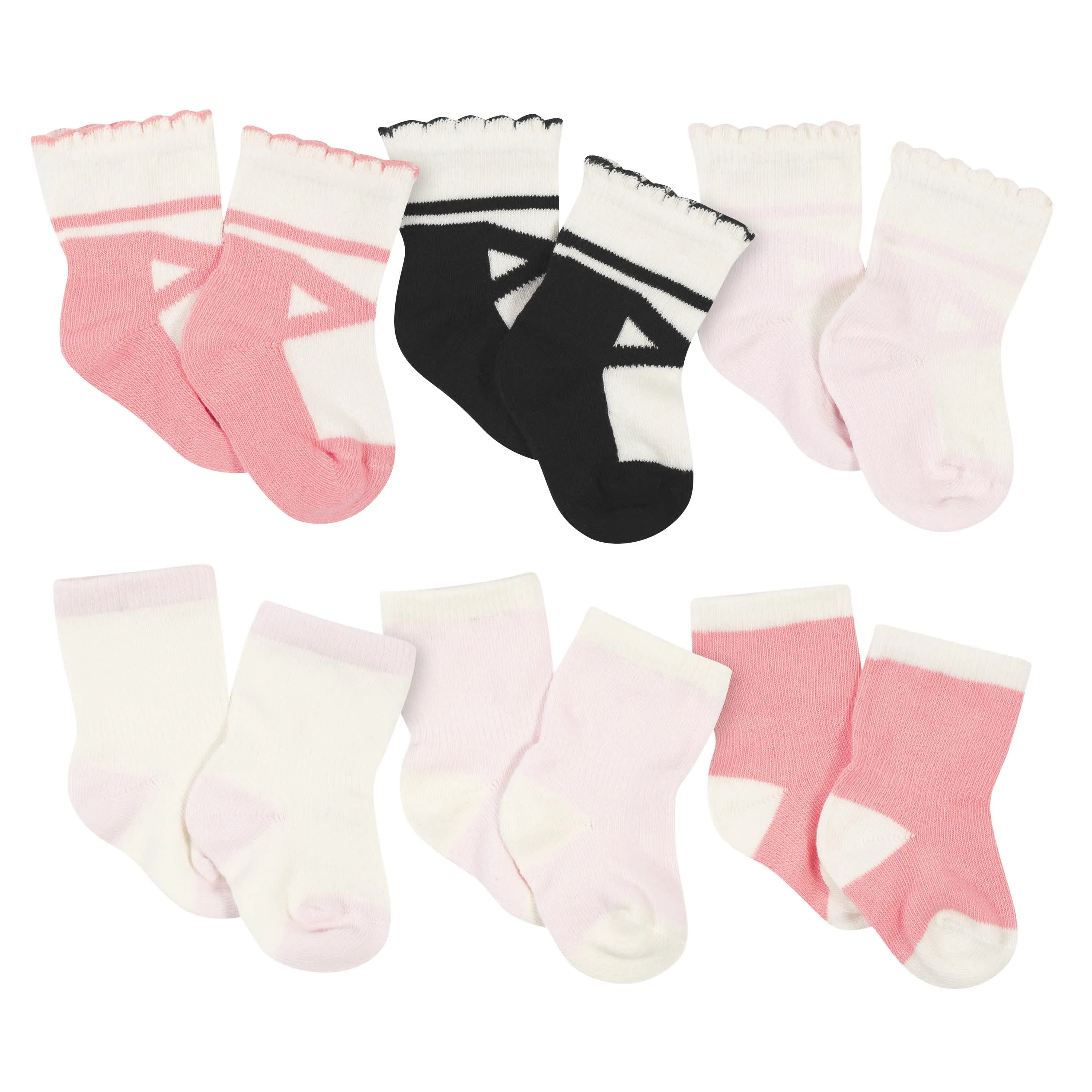 6-Pack Baby Girls Ballerina Wiggle Proof Socks