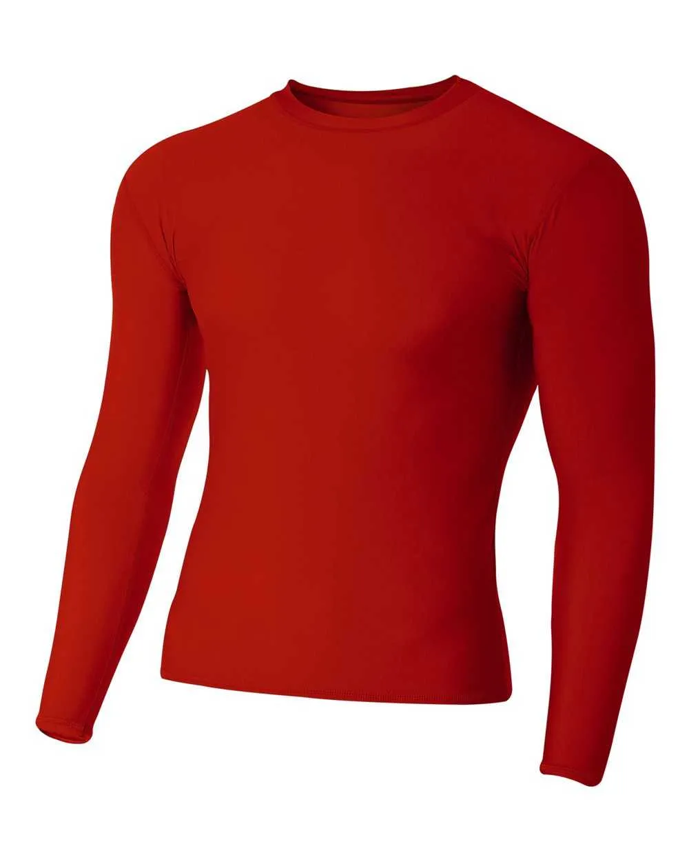 A4 NB3133 Youth Long Sleeve Compression Crew - Scarlet