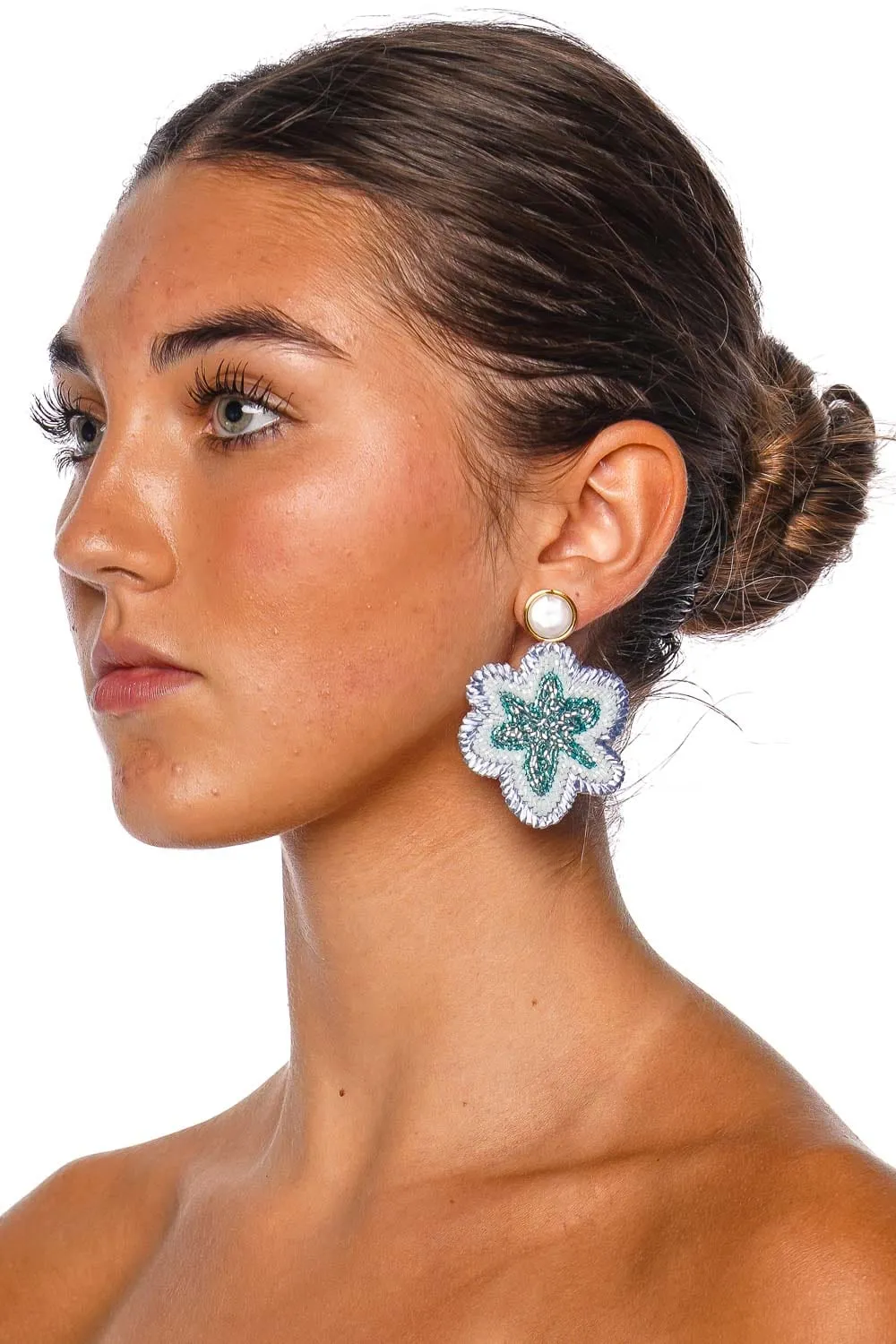 Aamir Pearl Floral Drop Earrings