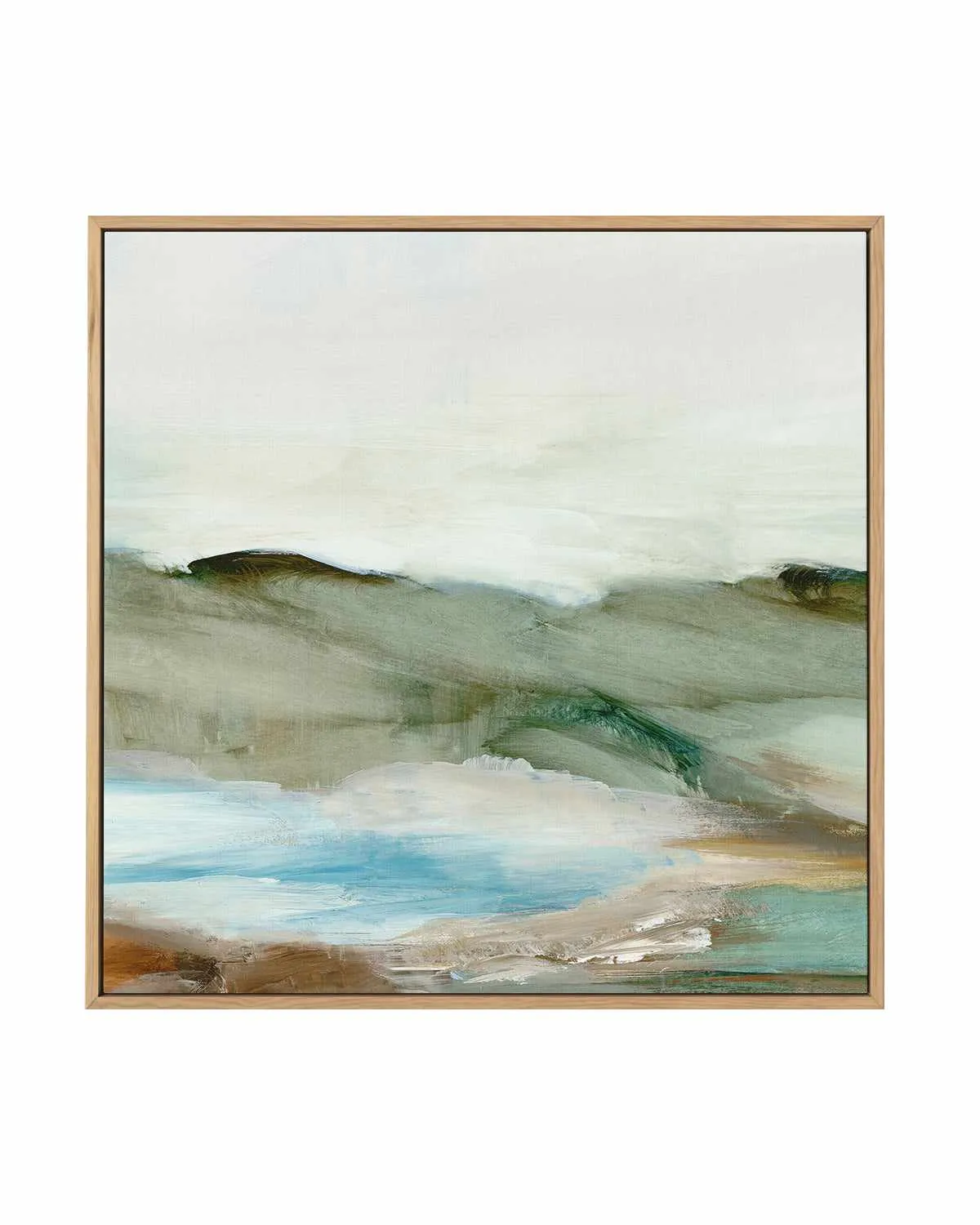 Abstract Landscape Left SQ | Framed Canvas Art Print