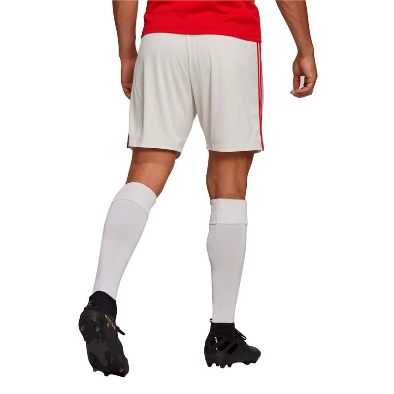 adidas Manchester United FC 2021/22 Official Home Shorts - Adult - Cloud White