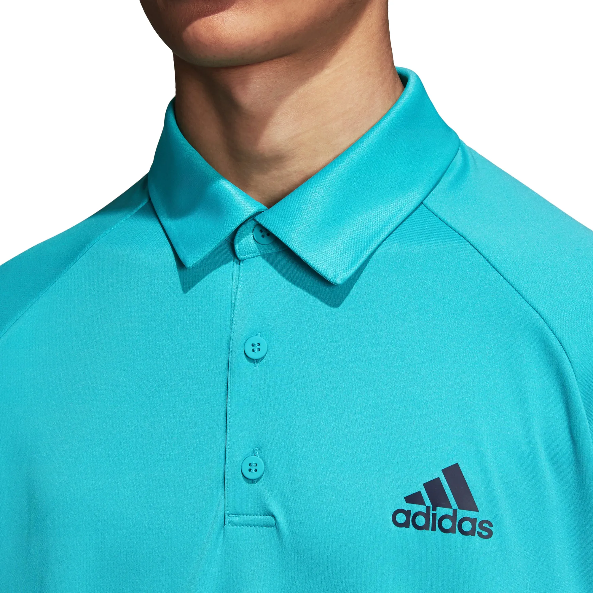 adidas Men's Polo Club - Color Block Hi-Res Aqua D98739