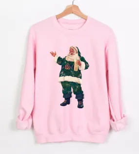 Adult Luxe Santa Sweatshirt/ Gildan or Bella Sweatshirt