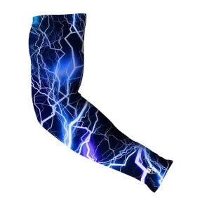 Adult Microfiber Single Arm Sleeve - Blue Lightning (Small/Medium)