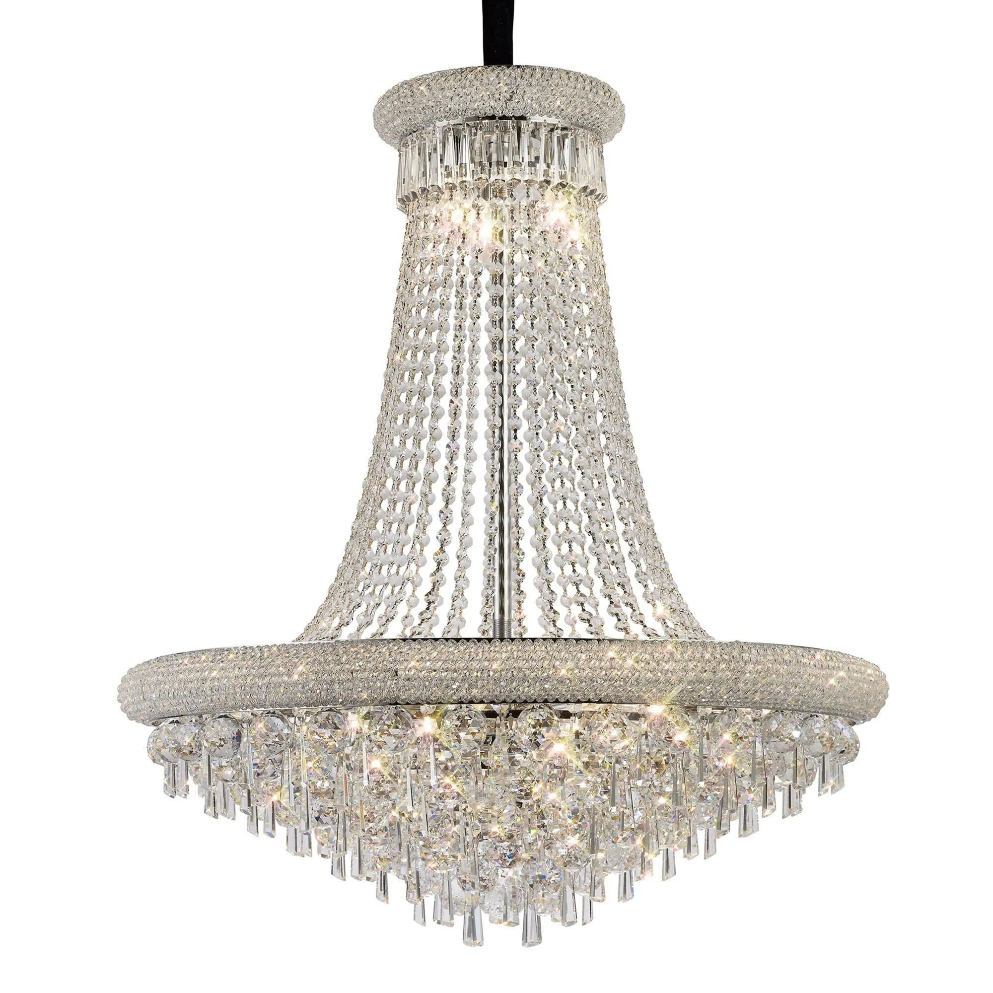 Alexandra Pendant 18 Light E14 Gold/Polished Chrome