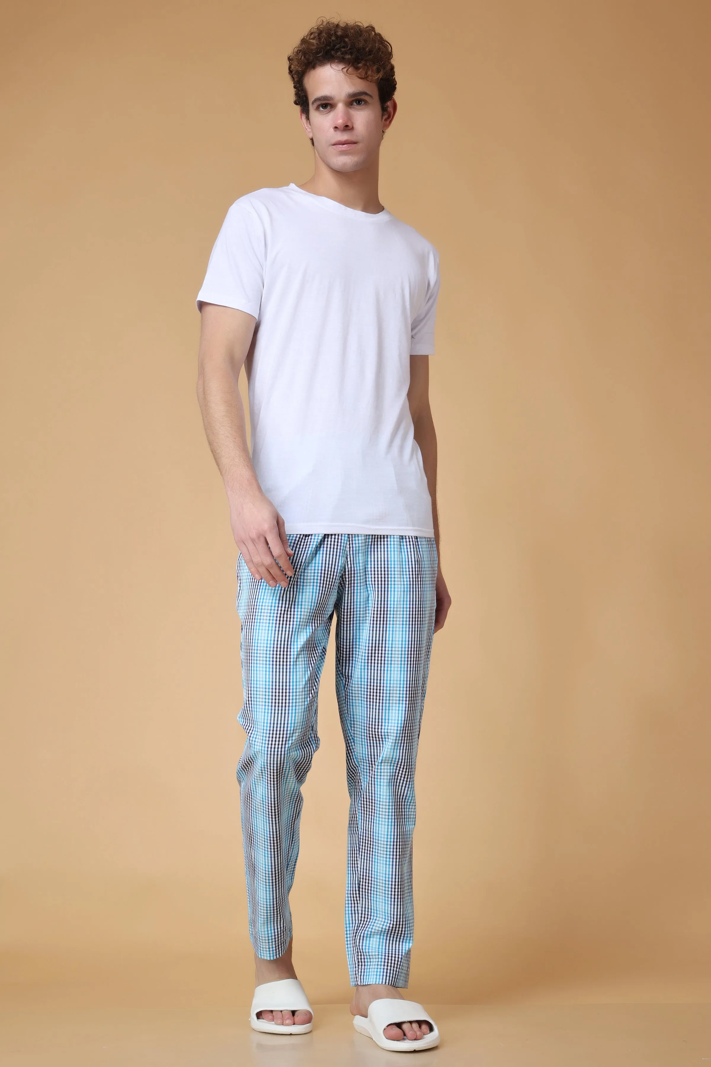 All The Blues Checked Pajama