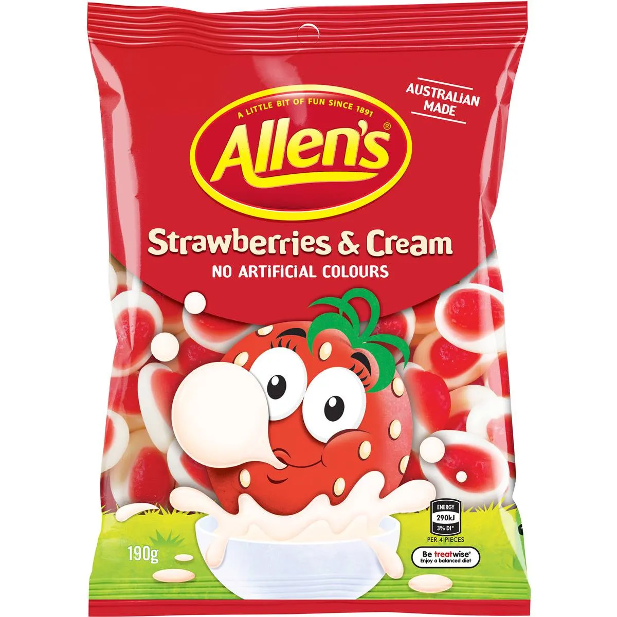 Allen's Strawberries and Cream 190g