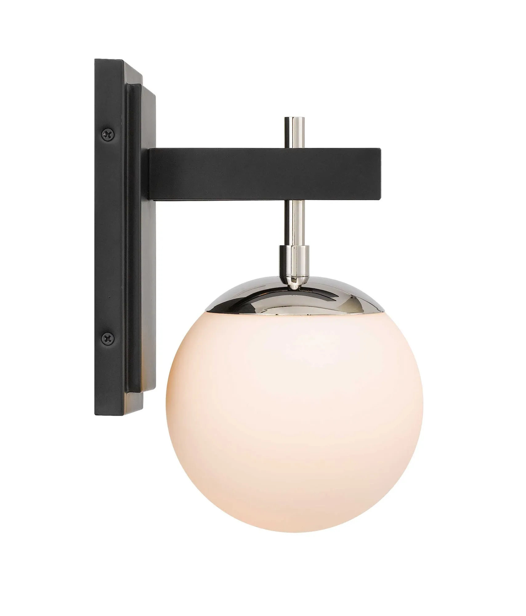 Allie 352B01BLPN 1-Light Vanity Light - Black/Polished Nickel