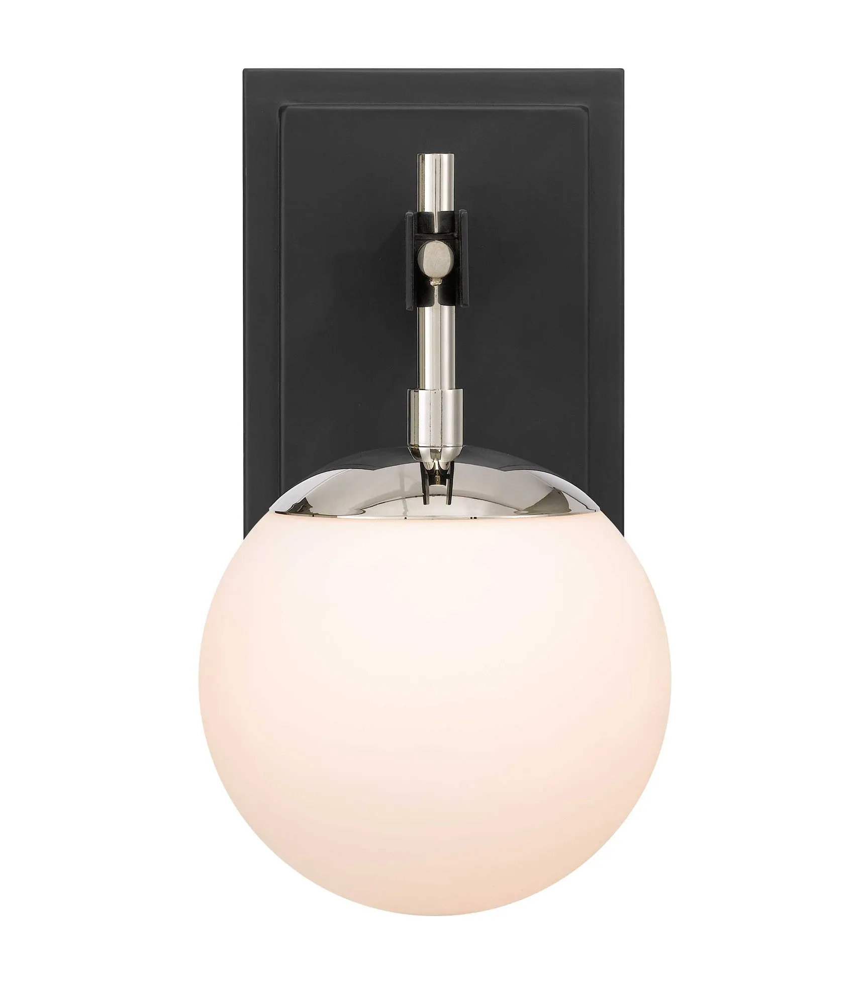 Allie 352B01BLPN 1-Light Vanity Light - Black/Polished Nickel