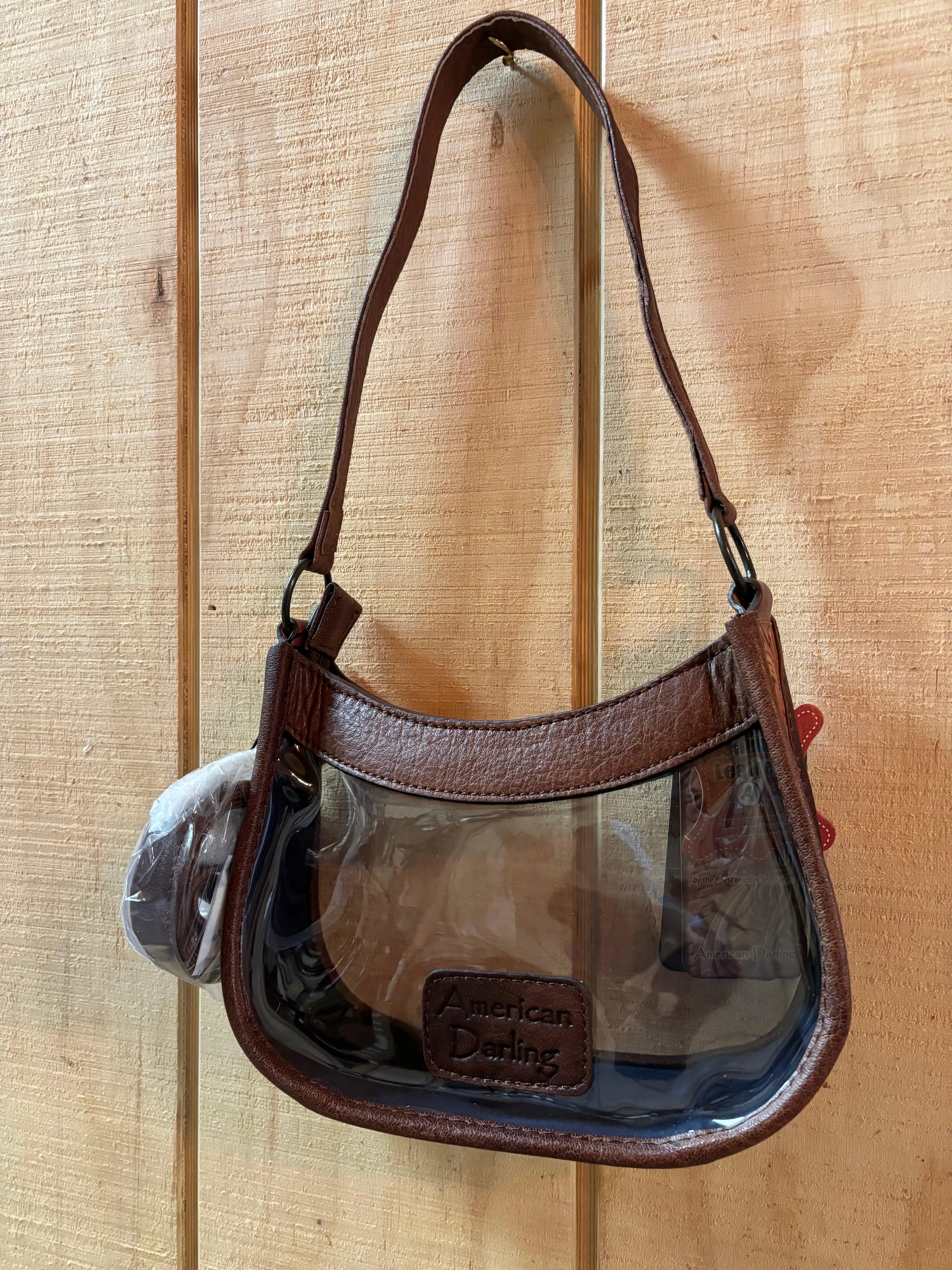 American Darling Clear Tooled Leather Crossbody Purse ADBG1098