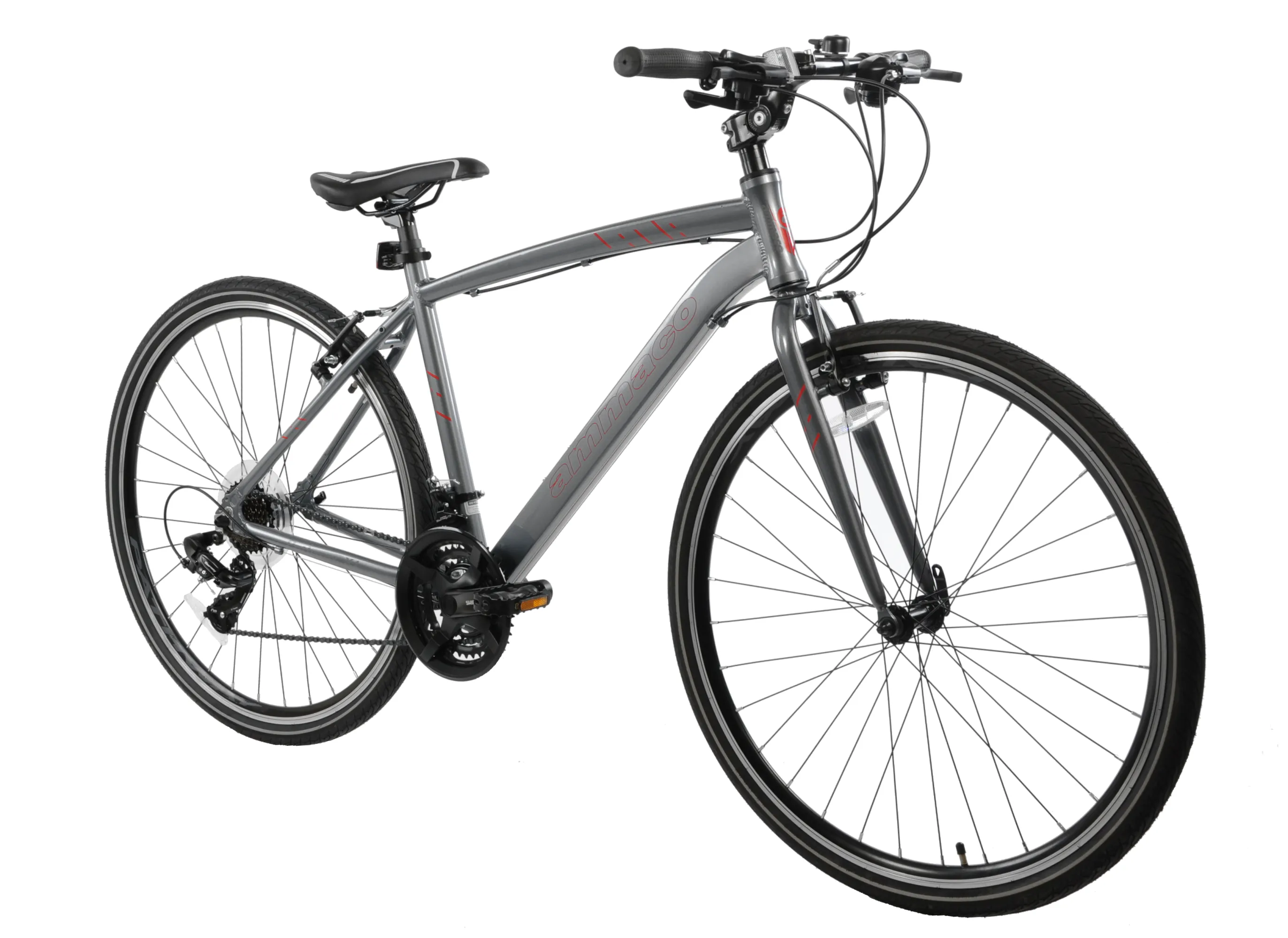 Ammaco Pathway X1 700c Men's Sports Hybrid Bike - Grey