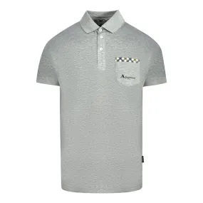 Aquascutum Check Pocket Grey Polo Shirt