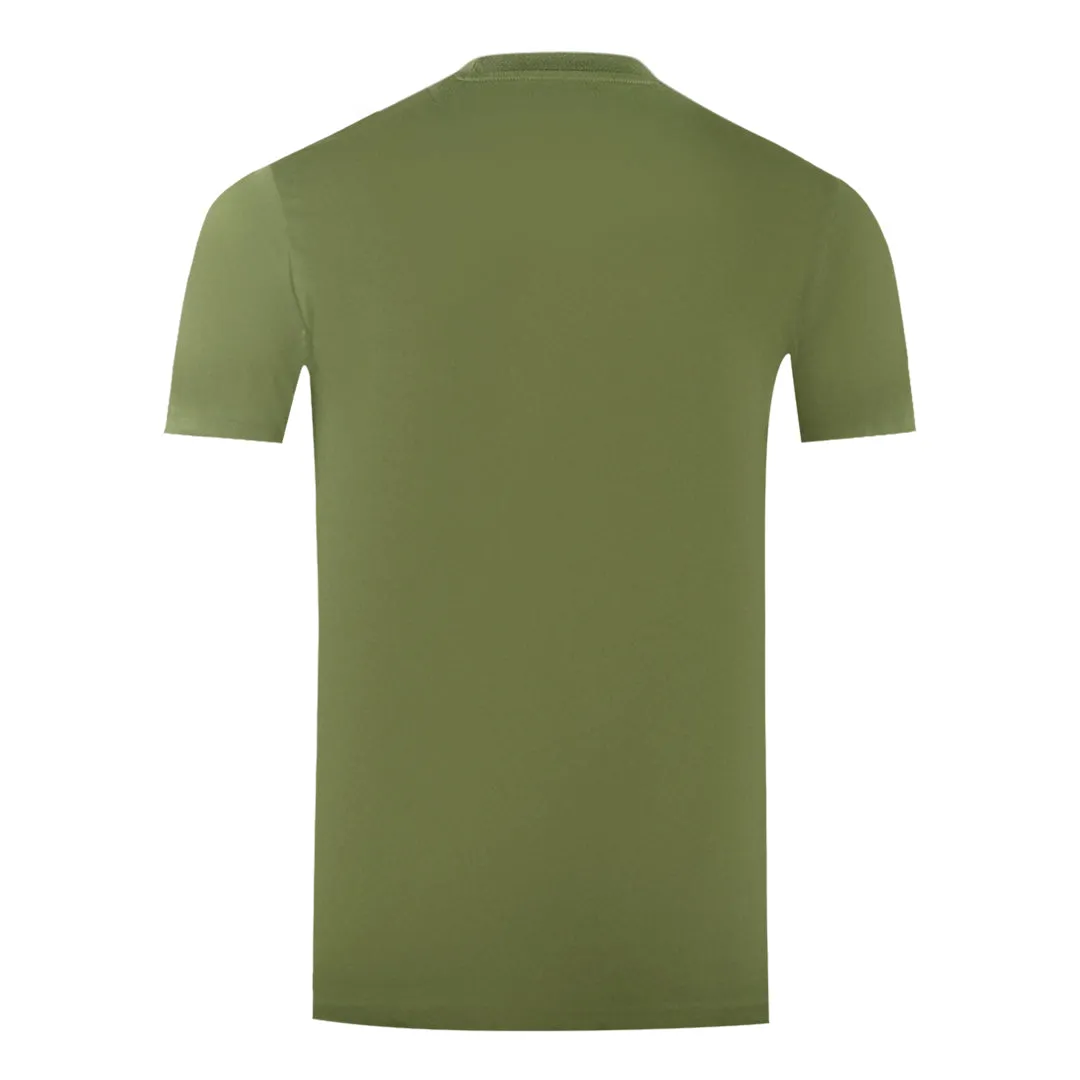 Aquascutum London Aldis Brand Logo Army Green T-Shirt