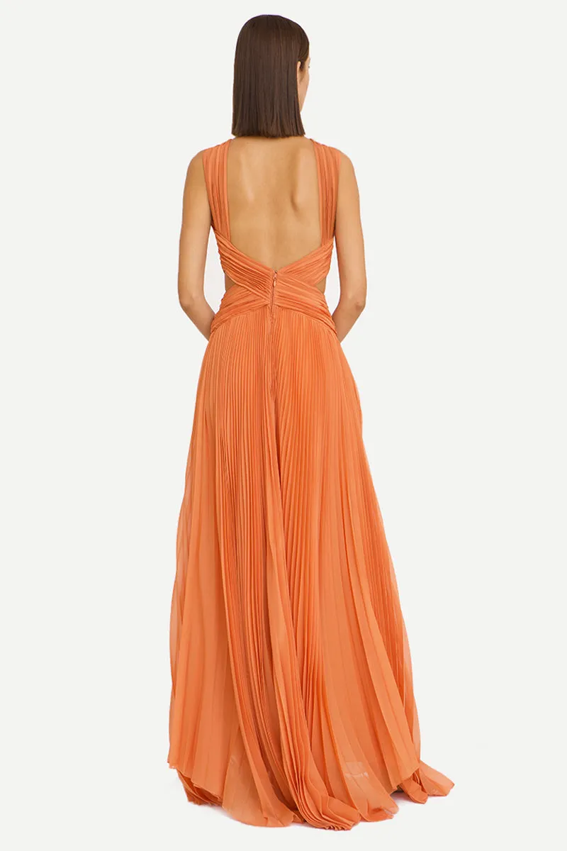 Arabella Chiffon Backless Maxi Dress