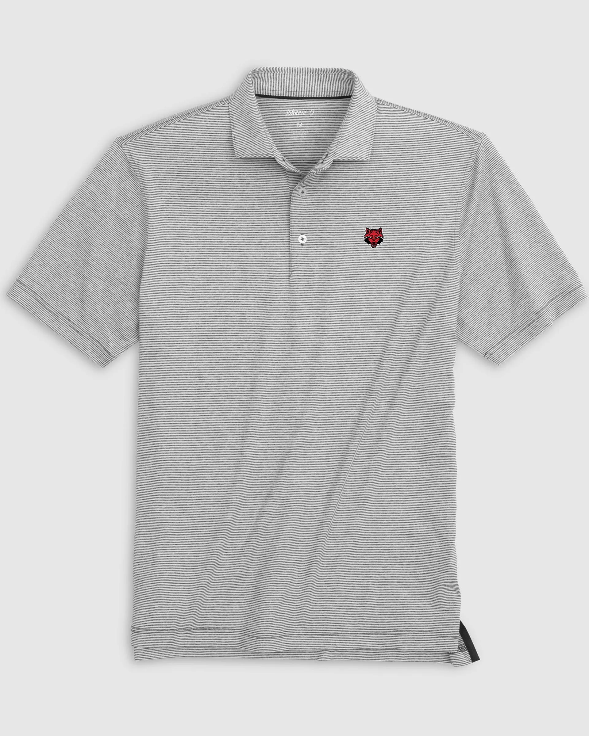 Arkansas State Lyndonn Striped Jersey Performance Polo