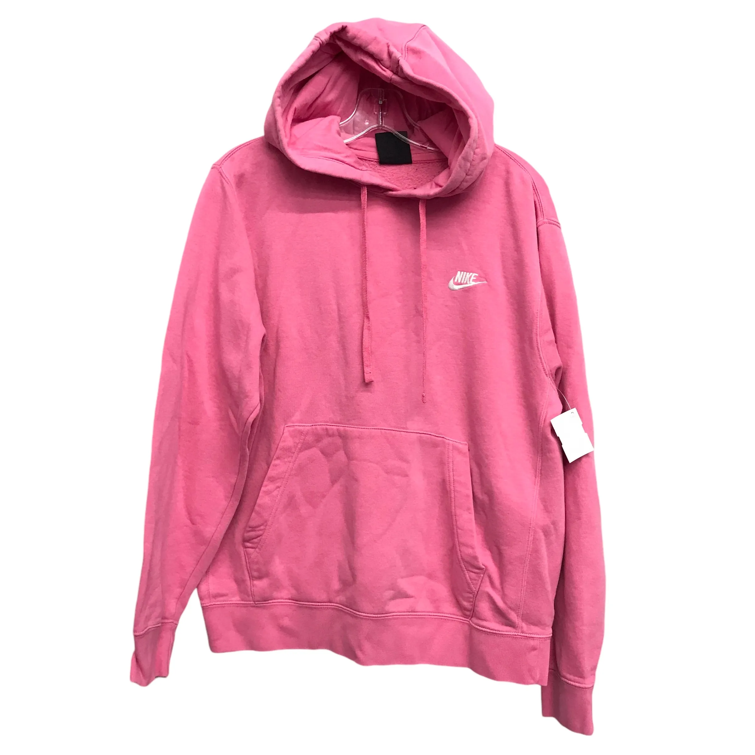 Athletic Sweatshirt Hoodie By Nike In Pink, Size:M