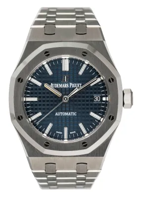 Audemars Piguet Royal Oak 15450ST Blue Dial Mens Watch Box Papers