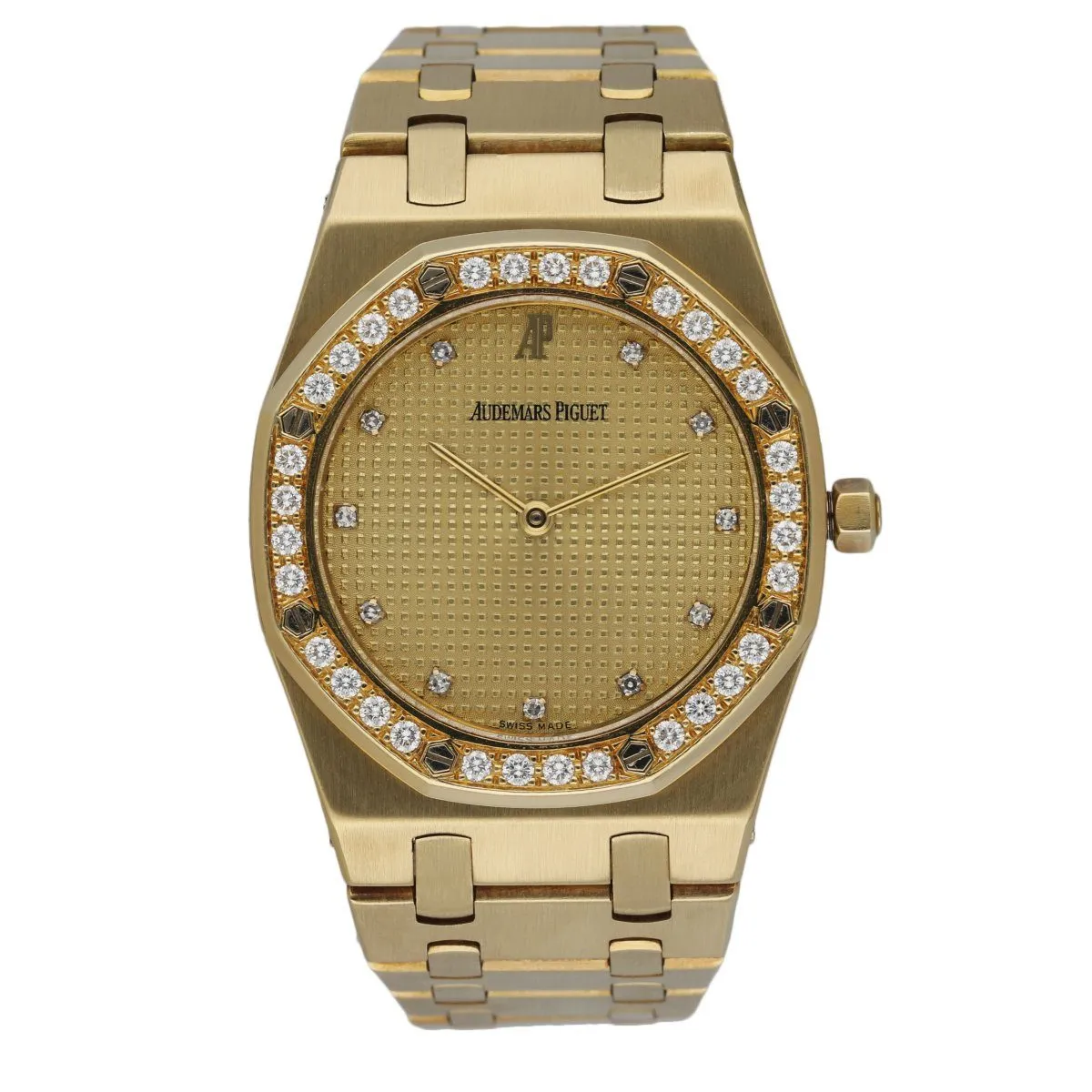 Audemars Piguet Royal Oak 18K Yellow Gold & Diamond Quartz Ladies Watch