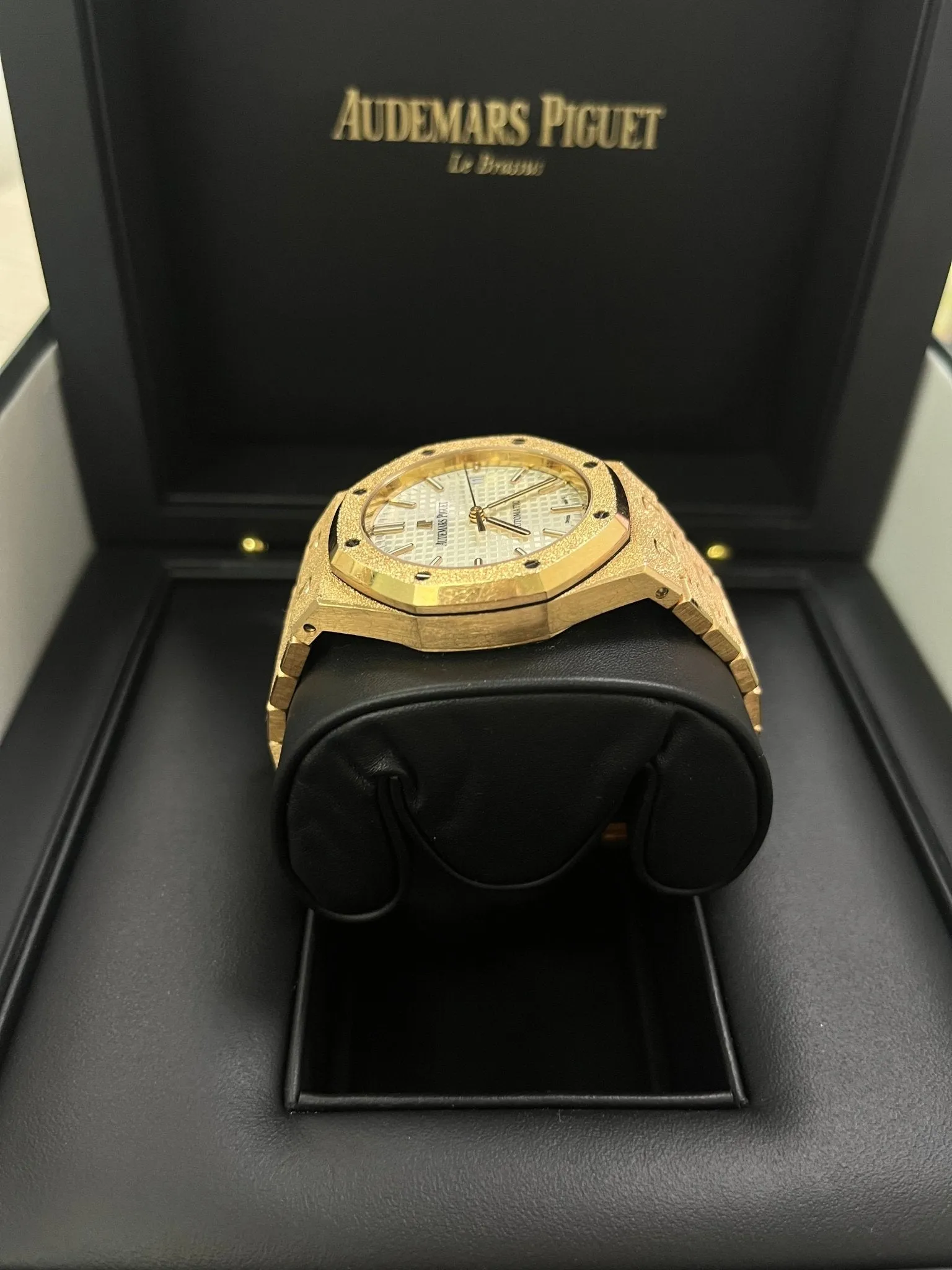 Audemars Piguet Royal Oak Lady Ladies 37mm Frosted Rose Gold White Dial 15454OR.GG.1259OR.01