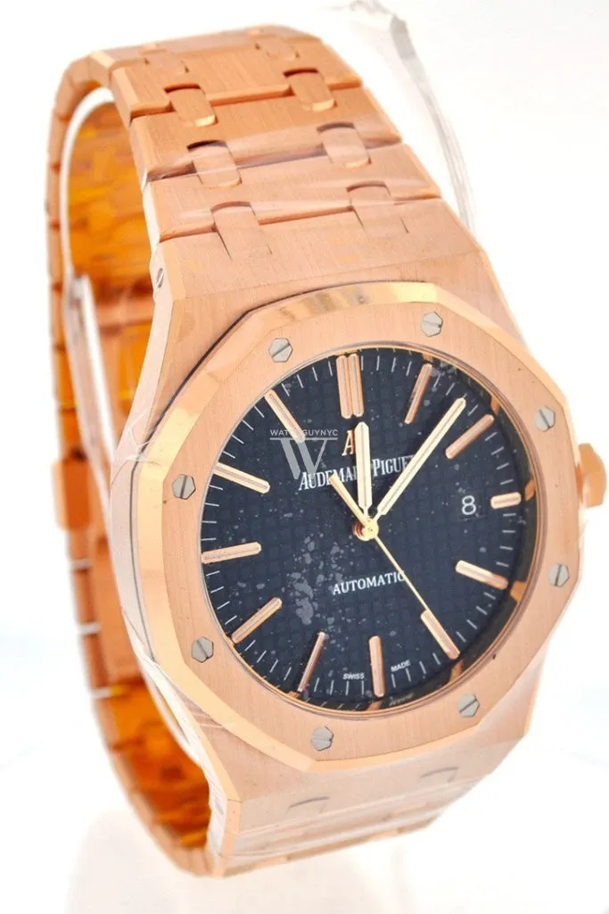 Audemars Piguet Royal Oak Selfwinding Automatic Blue Dial 18kt Pink Gold Men's Watch 15400OR.OO.1220OR.03