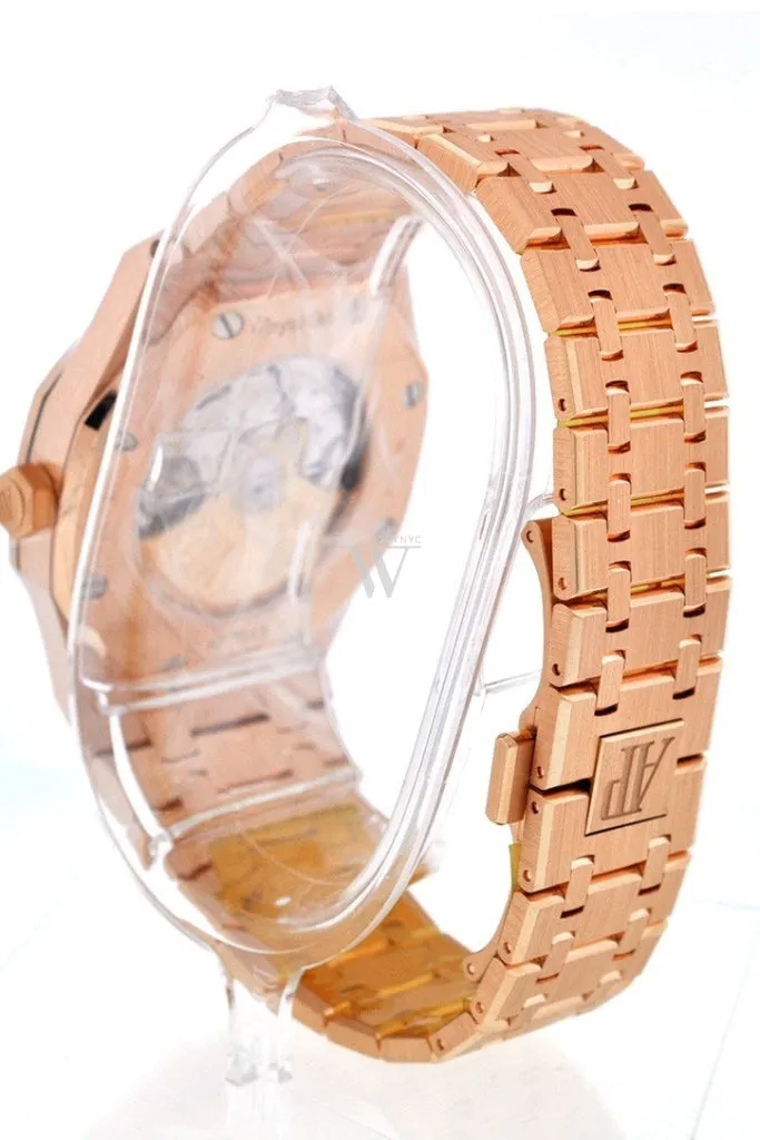 Audemars Piguet Royal Oak Selfwinding Automatic Blue Dial 18kt Pink Gold Men's Watch 15400OR.OO.1220OR.03