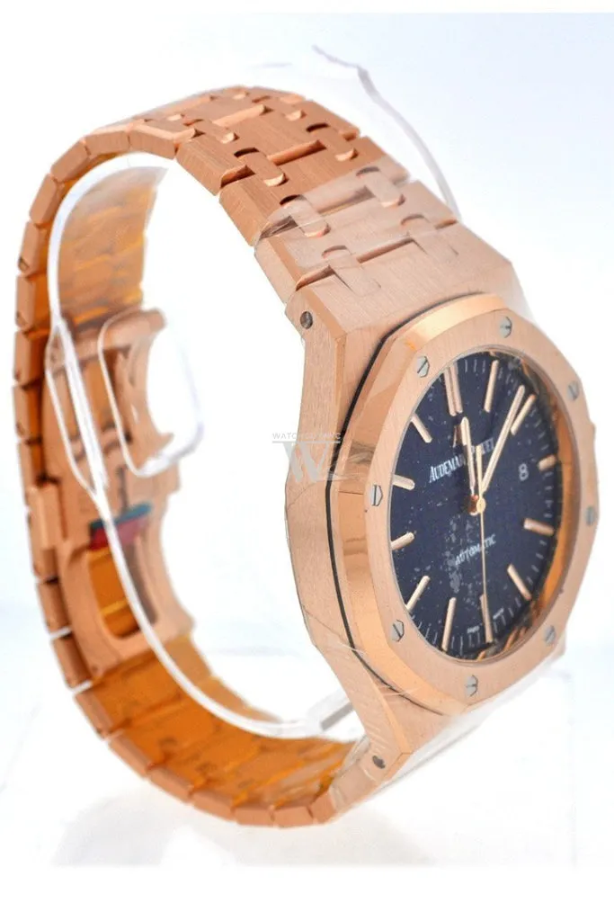 Audemars Piguet Royal Oak Selfwinding Automatic Blue Dial 18kt Pink Gold Men's Watch 15400OR.OO.1220OR.03