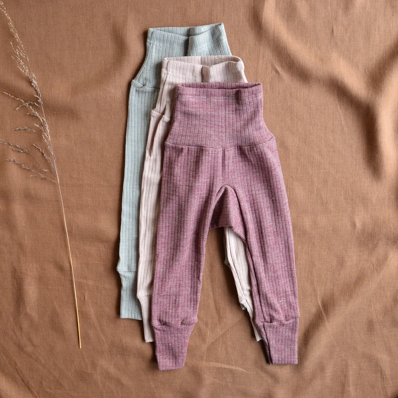 Baby Pants - Organic Cotton/Merino/Silk (0-3y)