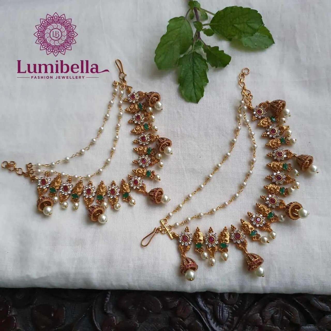 Bahubali Style Matte Ear Chain / Mattal