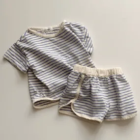 Basic Striped Top with Shorts