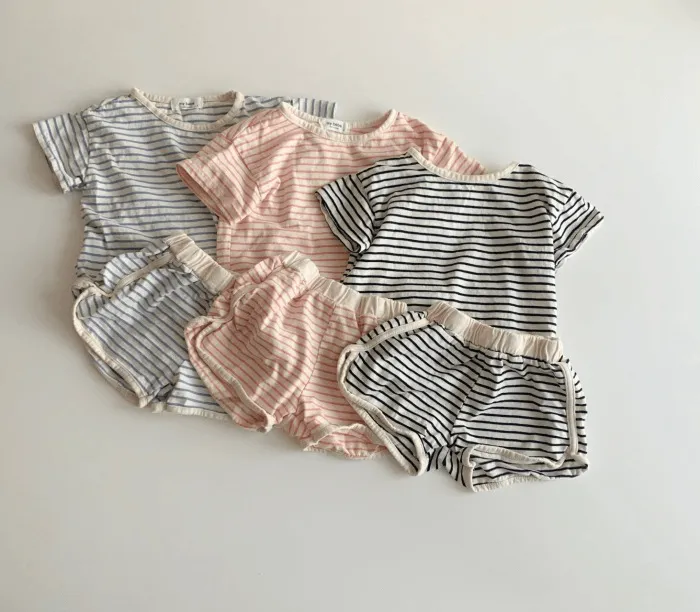 Basic Striped Top with Shorts