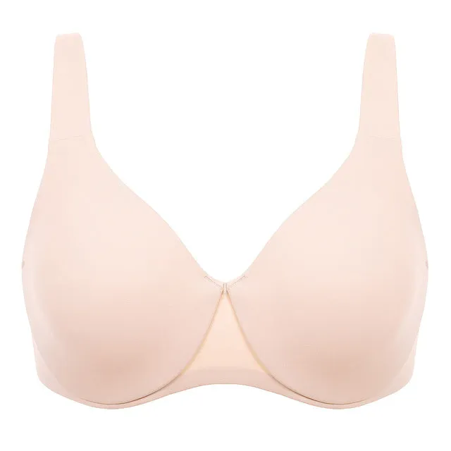 Beige Full Coverage Underwire Non-Padded Minimizer Bra for Women