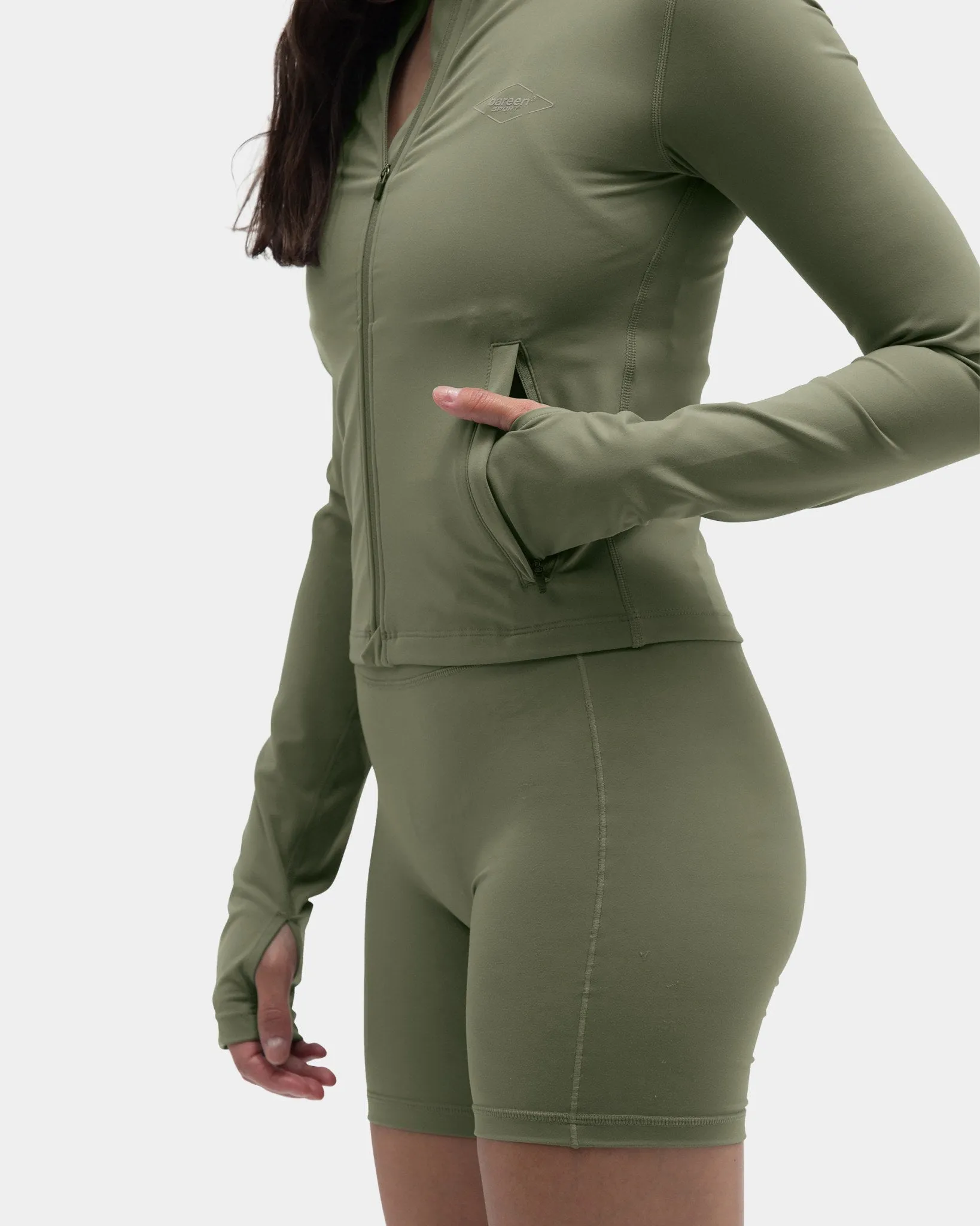 Bella Long Sleeve Full Zip, Women - Deep Green