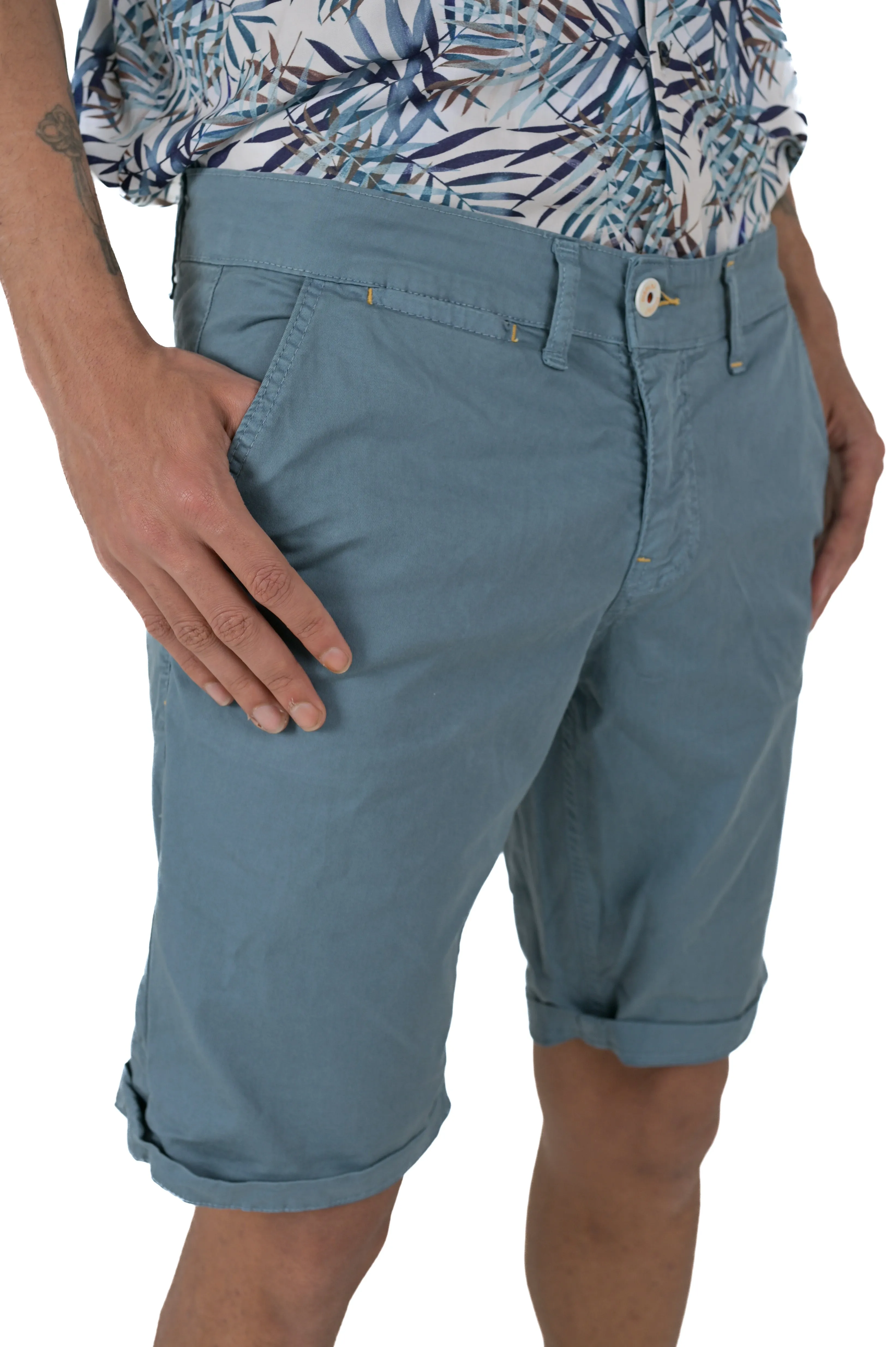 Bermuda in cotone slim Martin Lagoon SS24