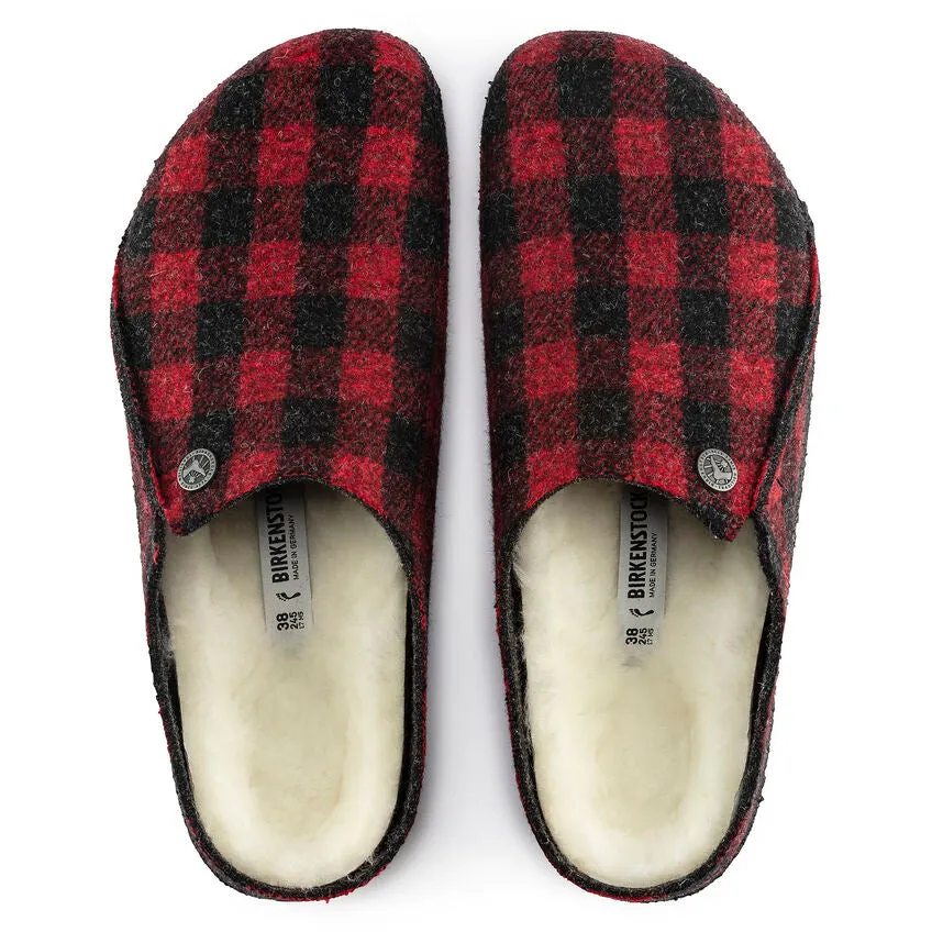 Birkenstock Zermatt Shearling (Women's) - Plaid Red