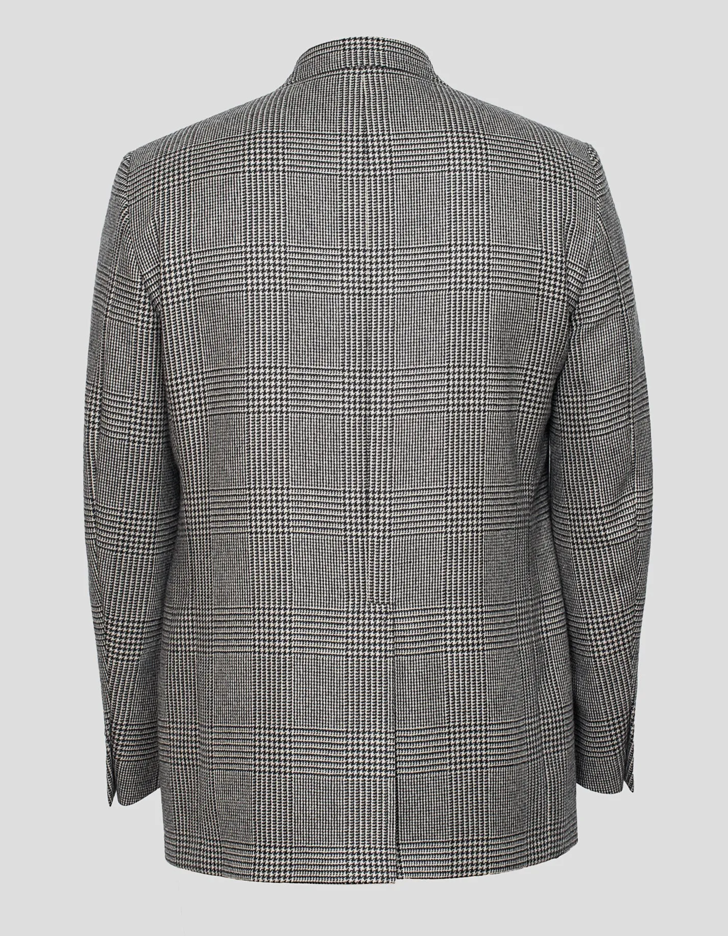 BLACK AND WHITE PLAID CASHMERE SPORT COAT - MTO