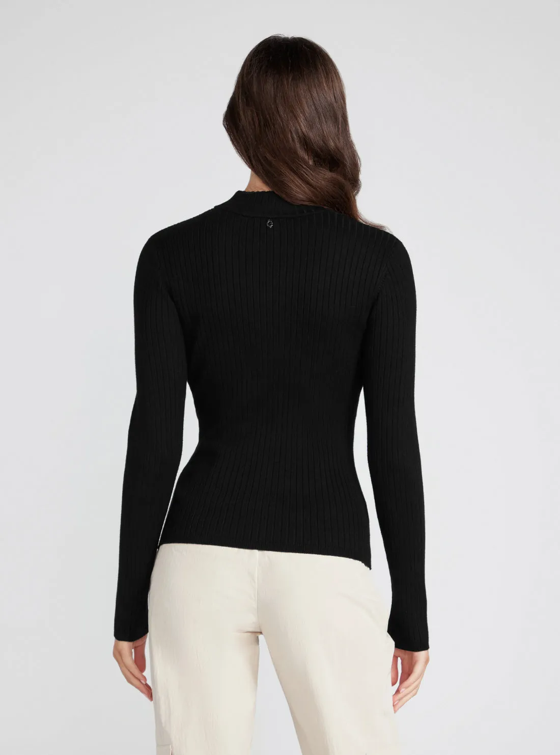 Black Clarita Cut-Out Knit Top